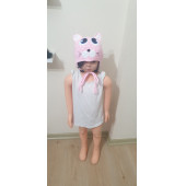 Kız Bebek 3 Yaş Ayıcıklı Atkı Bere - 2