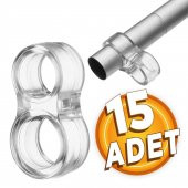 Şeffaf Silikon Kapı Pencere Kolu Stoperi Kapı Tamponu (15 ADET) - 1
