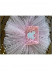 1-2 YAŞ KIZ BEBEK ELBİSE,MİNNİE MOUSE TÜTÜ ELBİSE 1 YAŞ PEMBE TÜTÜ ELBİSE - 4