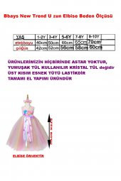 UNİCORN KOSTÜM,KIZ ÇOÇUK DOĞUM GÜNÜ ELBİSESİ,TÜTÜ ELBİSE-ASTARSIZ- - 3