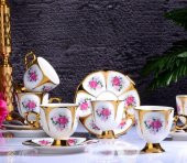 Kosova Porselen Stella 6lı Ayaklı Fincan Takımı 90 cc İST-142 - 1