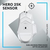 Logitech G502 X Kablolu Hero 25K Sensörlü Rgb Aydınlatmalı Oyuncu Mouse - Beyaz - 3