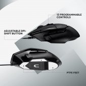 Logitech G502 X Kablolu Hero 25K Sensörlü Rgb Aydınlatmalı Oyuncu Mouse - Siyah - 6