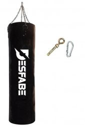 Desfabe Boxing Star 120x32 Cm Zincirli Boks Kum Torbası Siyah+Askı Aparatı - 1