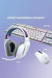 Logitech G733 LIGHTSPEED RGB Kablosuz 7.1 Surround Ses Oyuncu Kulaklığı - Beyaz - 8