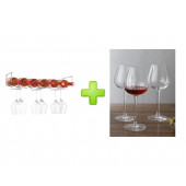 CAM KADEH 3 LÜ SET (AYAKLI SU BARDAK ) VE 1 ADET ŞARAPLIK VE BARDAK KURUTUCU SET - 3