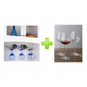 CAM KADEH 3 LÜ SET (AYAKLI SU BARDAK ) VE 1 ADET ŞARAPLIK VE BARDAK KURUTUCU SET - 4