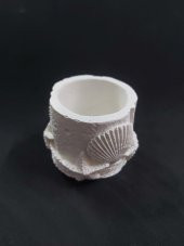 Deniz Kabuklu Saksı Kalemlik 9x6,5cm - 1