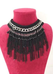 Kolye Gerdanlık Kristal Taşlı Zincir Yaka Kolye Kadın Takı Tasma - 1