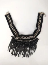 Kolye Gerdanlık Kristal Taşlı Zincir Yaka Kolye Kadın Takı Tasma - 2