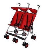 ALDEBA İKİZ BASTON BEBEK ARABASI / KIRMIZI thumbnail 1