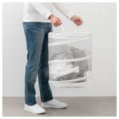 Çamaşır Sepeti, Beyaz 79 Litre MeridyenDukkan 50 cm, 9 kg Pratik Çamaşır Sepeti - 4