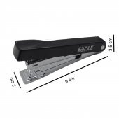Eagle 8 Sayfa Kapasiteli No:10 Cep Boy Zımba Makinası (1001BDS) Siyah - 2