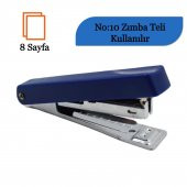 Eagle 8 Sayfa Kapasiteli No:10 Cep Boy Zımba Makinası (1001BDS) Mavi - 1