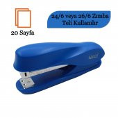 Eagle 20 Sayfa Kapasiteli 24/6-26/6 Zımba Makinası (S7101) Mavi - 1