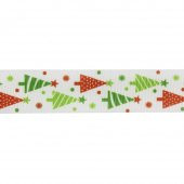 2,5cm x 5metre Grogren Yılbaşı Kurdela Çam Ağacı No: 5 - 2