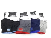 6 Lı Tutku Erkek Penye Boxer Düğmeli Karışık 0117 - 2