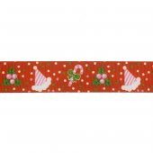 2,5cm x 5metre Grogren Yılbaşı Kurdela Karışık Desen No: 3 - 2