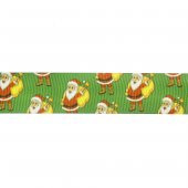 2,5cm x 5metre Grogren Yılbaşı Kurdela Noel Babalı No: 22 - 4