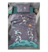 Clasy Ranforce Tek Kişilik Yatak Örtüsü Seti Space - 1