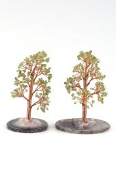 Akik - Zebercet Doğal Taş Tel Sarmalı Tasarım Ağaç thumbnail 2