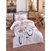 Clasy Tek Kişilik Ranforce Nevresim Takımı Paris Love - 1