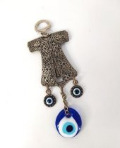 Nazar Boncuklu Kaftanlı Duvar Süsü Dekor Motifli Zamak - 1