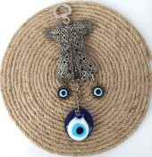 Nazar Boncuklu Kaftanlı Duvar Süsü Dekor Motifli Zamak - 2