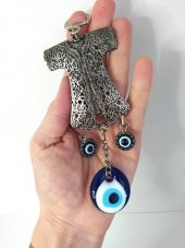 Nazar Boncuklu Kaftanlı Duvar Süsü Dekor Motifli Zamak - 3