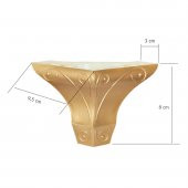 Lükens Mini Dekoratif Desenli Puf Mobilya Ayağı 8 cm Altın - 2