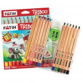 Fatih Kuru Boya Natural Üçgen Jumbo Triboo Tam Boy 12 Renk 33426 - 1