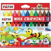Fatih Mum Pastel Boya Wax Crayon Jumbo 12 Renk 50220 - 1