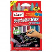 Fatih Mum Pastel Boya Wax Crayons Metalıc Kısa 6 Renk 50180 - 1