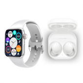 Watch 7 Dt200 Pro Akıllı Saat Gri ve Galaxy Buds Pro Beyaz Bluetooth Kulaklık thumbnail 2