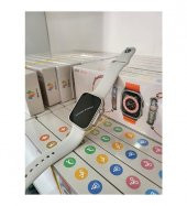GS8 Watch 8 Ultra Akıllı Saat Turuncu ve Beyaz Renk Kordon - 5