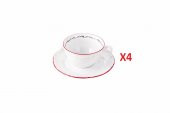 Porland Caribou Tabaklı Çay Fincanı 180cc 4lü 04AP022136 - 1