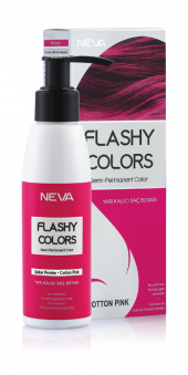 Neva Flashy Colors Yarı Kalıcı Saç Boyası 100 Ml Şeker Pembe 2 Adet thumbnail 3