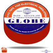 Globe Elektrik Bandı İzole Bant 10 Lu Paket- Kırmızı - 1