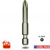 İzeltaş Bits Uç Yıldız Uç Matkap Ucu Vidalama Ucu Ph2 X 50 Mm (Orta Boy 5 CM) - 1