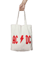 AC DC Grup Hard Rock İki Tarafı Baskılı Bez Çanta Omuz Çantası - 1