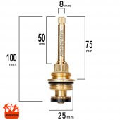 Aletçantam Ankastre Salmastra Geniş Tip 3/4 Stop Valf 9.5 CM - 2