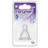 Hanymish Yuvarlak Silikon Biberon Emziği No 1 0-6 Ay - 1