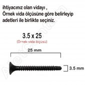 Matkap Uçlu Alçıpan Vidası Siyah Vida 3.5 x 25 MM 100 Adet thumbnail 2