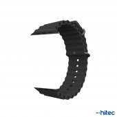 ScHitec 42-44mm Yeni Nesil Apple Uyumlu Akıllı Saat Kordonu Siyah - 2