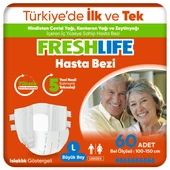 2'li Freshlife Large Beden Büyük Boy Yetişkin Hasta Bezi 30x2 (60 Adet) - 1