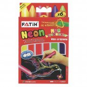 Fatih Mum Pastel Boya Neon Wax Crayon Jumbo 6 Renk Neon - 1