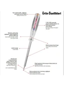 İzeltaş Elektrik Kontrol Kalemi Düz Uçlu Uzun Boy 190 MM thumbnail 2