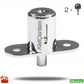 555 Dolap Kilidi Sürgülü Cam Kilidi Dondurma Dolabı Kilit - 1