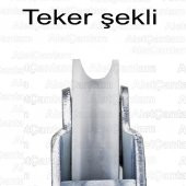 Aletçantam Beta Sürgülü Kapak Gardrop Tekerleği Dolap Tekeri 1 Kapak Set - 2