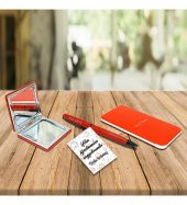 Kişiye Özel Öğretmenler Günü Hediyelik Set 5000 mAh Powerbank, Metal Tükenmez Kalem, Derili Ayna - 1